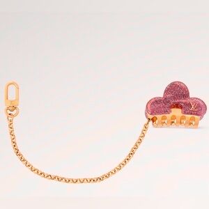 LV Hair Clip & bag Chain Purse & Hair fashion accessory - pink glitter & gold